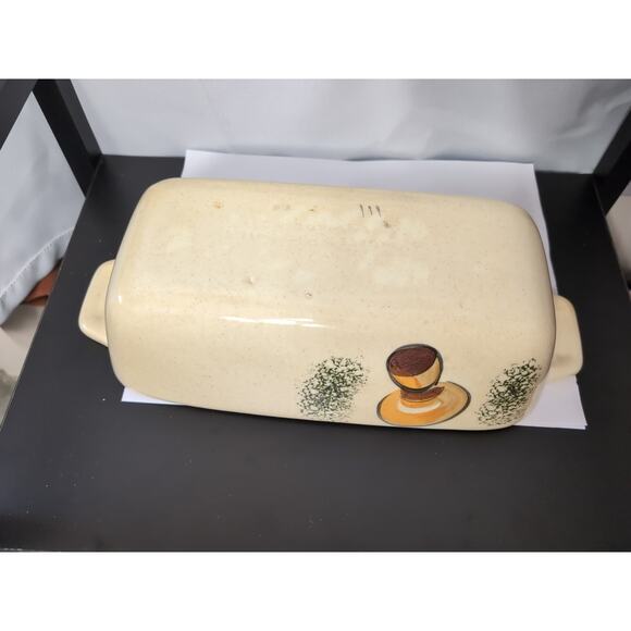 Vintage Los Angeles Pottery Mushroom Design Loaf Pan 1971 - Picture 5 of 6